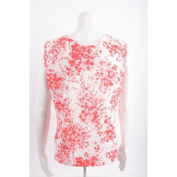 Vintage Marta D Womans Skirt Set Blouse Top Size 16 Red White Floral 3pcs - Picture 4 of 12
